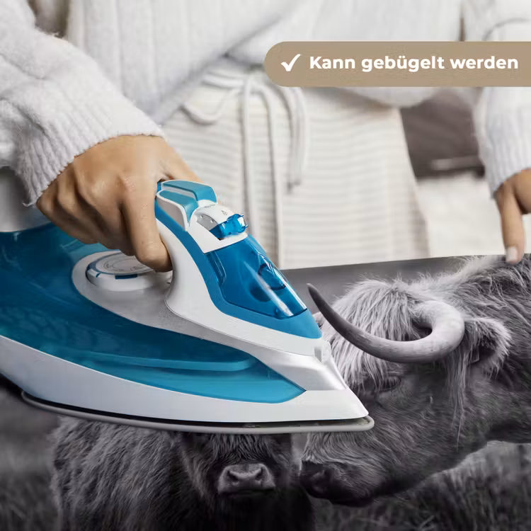 Schotse hooglander - Kalf - Zwart - Wit Wandkleed katoen klein -tsfeer9_DE