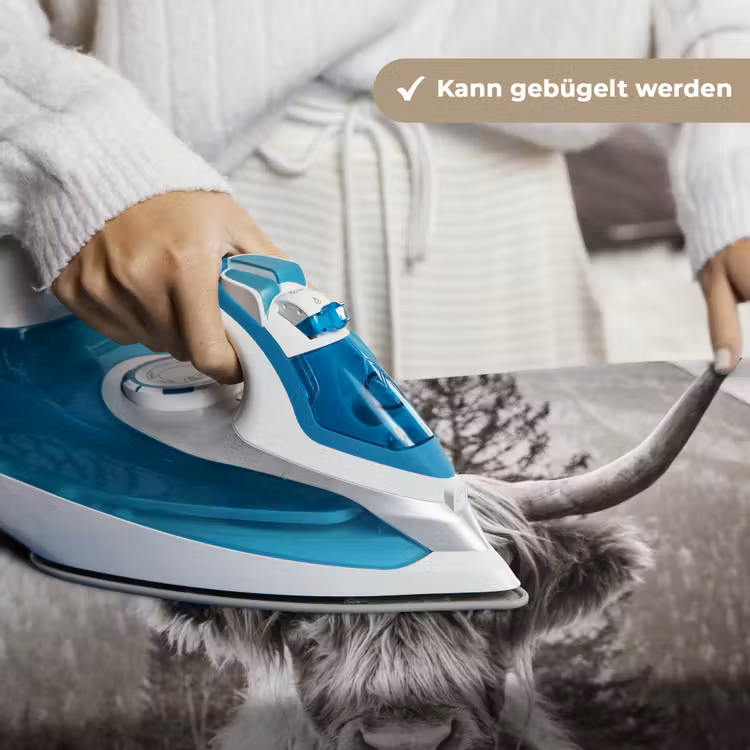 Schotse hooglander - Koe - Dieren - Zwart - Wit Wandkleed katoen klein -tsfeer9_DE