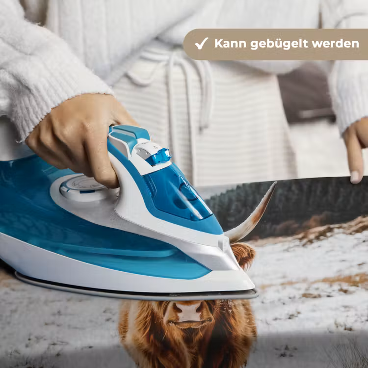 Schotse Hooglander - Sneeuw - Winter - Dieren Wandkleed katoen klein -tsfeer9_DE