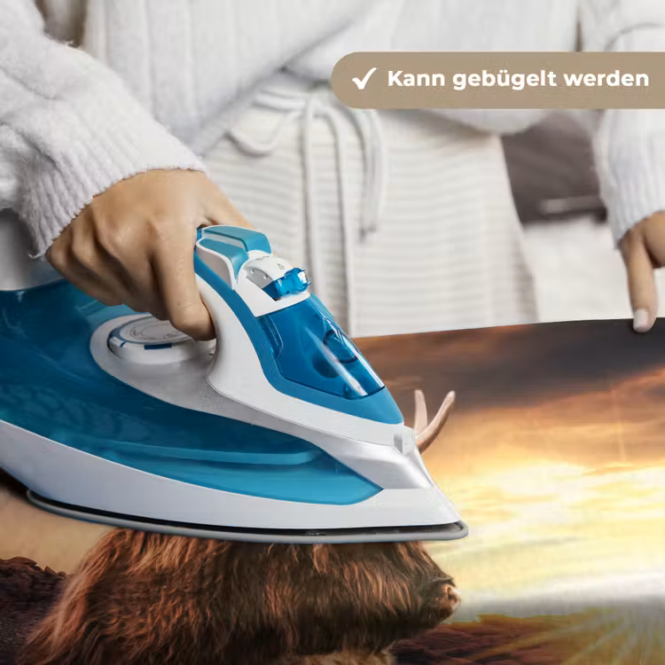 Schotse hooglander - Zon - Horizon - Koe - Dieren Wandkleed katoen klein -tsfeer9_DE