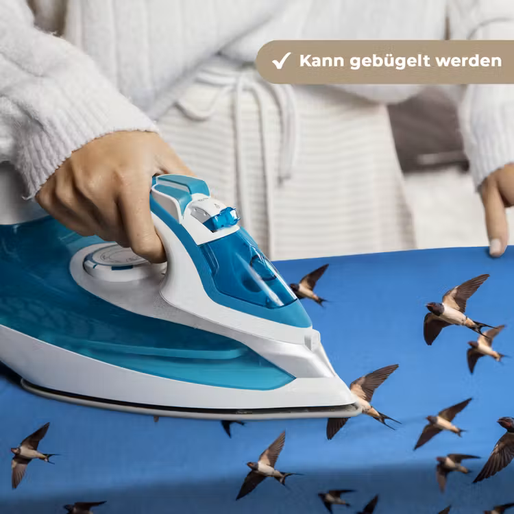Zwaluwen - Vliegen - Blauw Wandkleed katoen klein -tsfeer9_DE