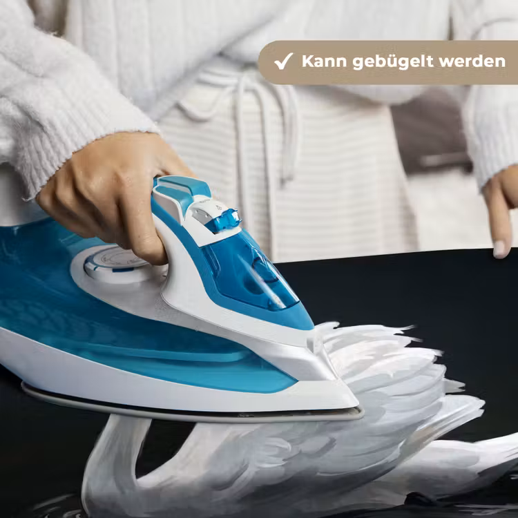 Zwaan - Water - Natuur - Realistisch - Wit Wandkleed katoen klein -tsfeer9_DE