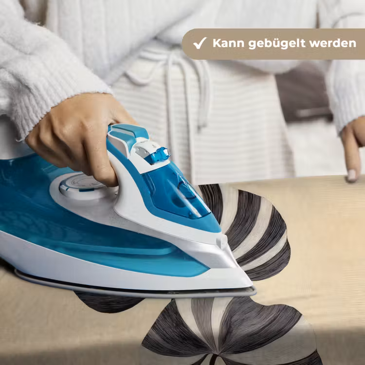 Zwart - Bladeren - Strepen - Minimalistisch Wandkleed katoen klein -tsfeer9_DE
