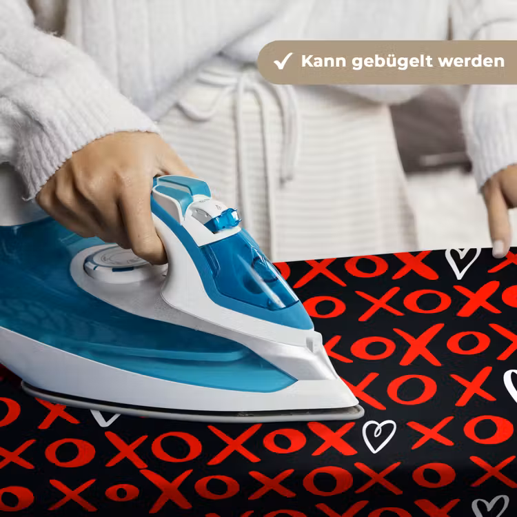 Zwart - Rood - Contrast - Liefde Wandkleed katoen klein 269 -tsfeer9_DE