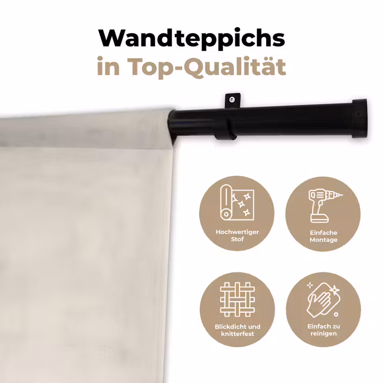 Zwarte boom - Gouden cirkel - Heuvel Wandkleed katoen klein -tsfeer2_DE