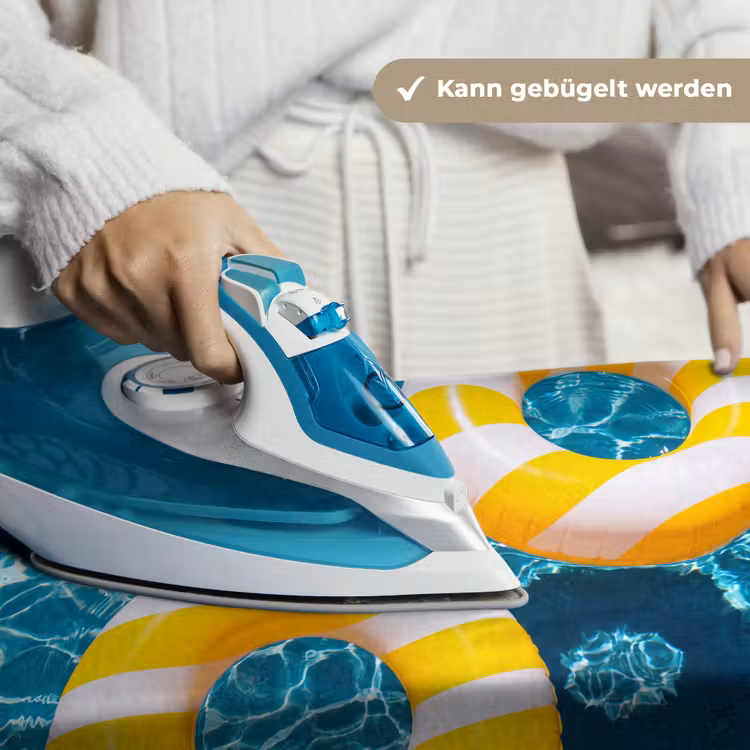 Zwembad - Zwembanden - Zomer - Geel - Blauw Wandkleed katoen klein -tsfeer9_DE