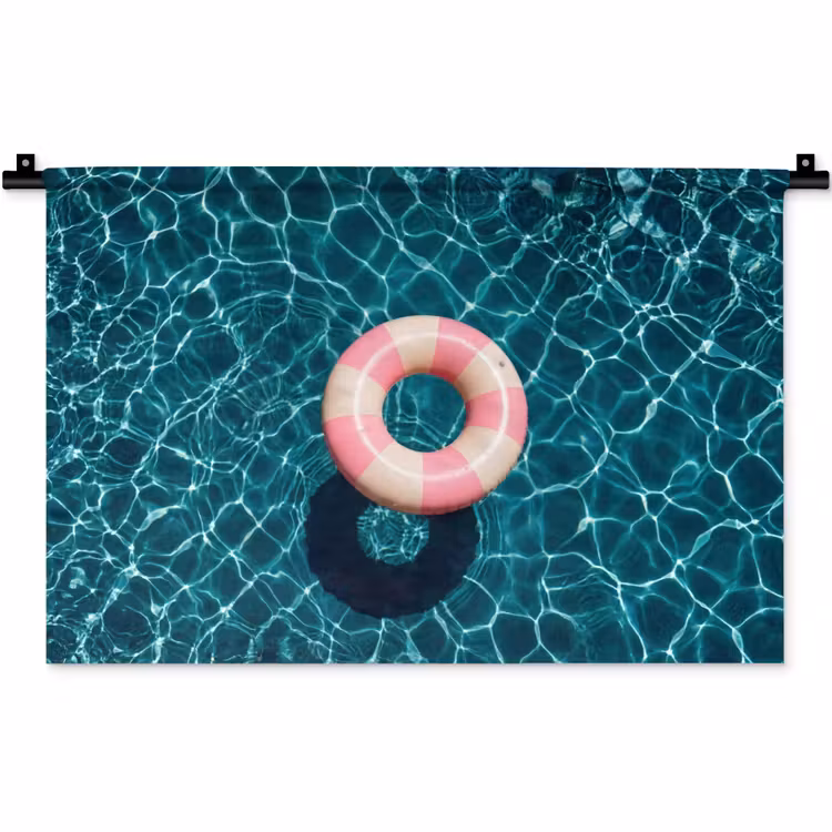 Drijvend - Zwemband - Water Wandkleed katoen klein -zz3d