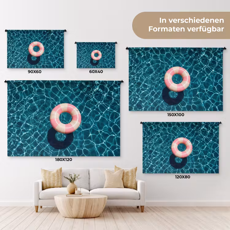 Drijvend - Zwemband - Water Wandkleed katoen klein -tsfeer8_DE