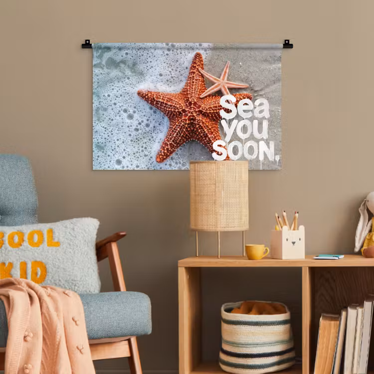 Sea you soon - Zeester - Zee Wandkleed katoen klein -wsfeer4_kind