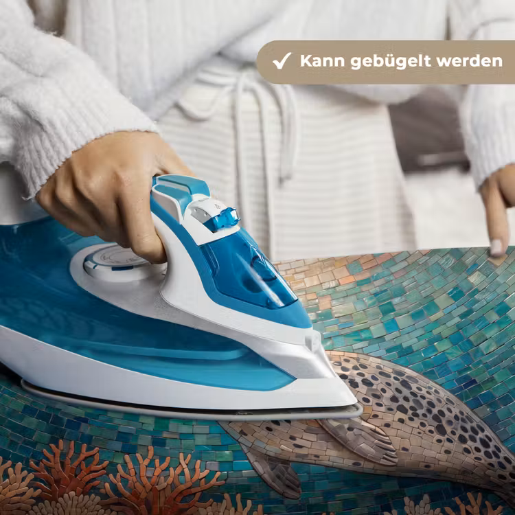 Zeehond - Mozaïek - Onderwater - Dieren - Blauw Wandkleed katoen klein -tsfeer9_DE