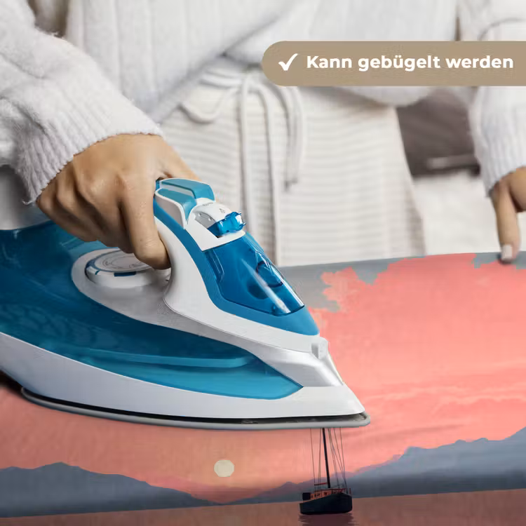 Zeilboot - Roze zee - Zonsondergang - Bergen Wandkleed katoen klein -tsfeer9_DE