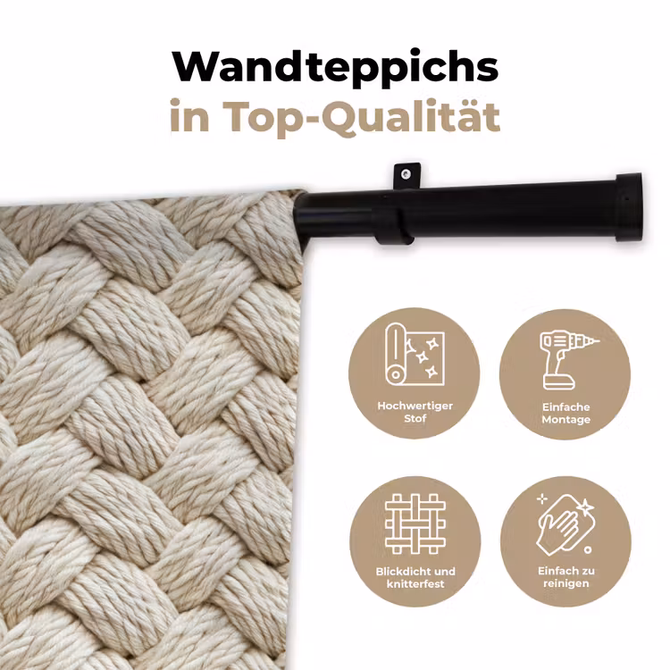 Touw - Gebreid - Beige Wandkleed katoen klein 269 -tsfeer2_DE