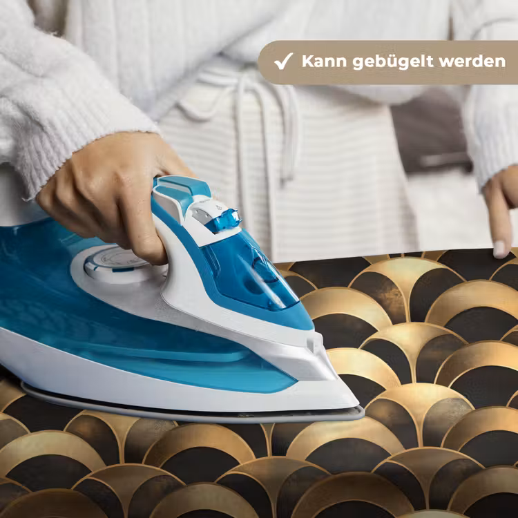 Schubben - Structuur - Goud Wandkleed katoen klein 269 -tsfeer9_DE