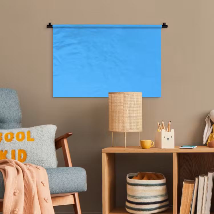 Sky - Blue - Blauw Wandkleed katoen klein 269 -wsfeer4_kind