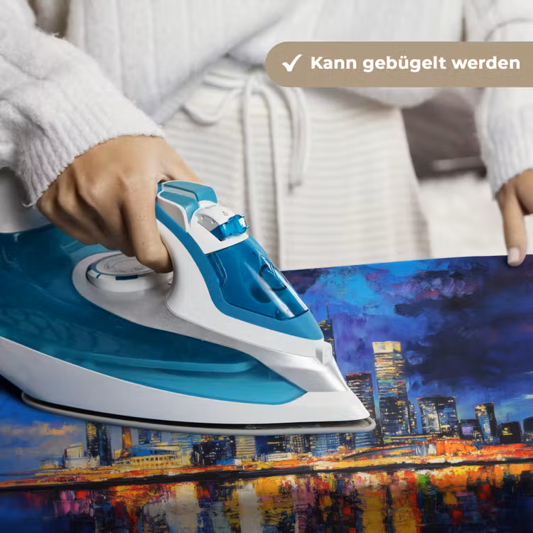 Skyline Toronto - Modern - Stadslicht - Blauw Wandkleed katoen klein -tsfeer9_DE