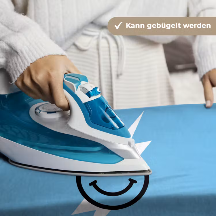 Smiley - Blauw - Bliksem Wandkleed katoen klein -tsfeer9_DE