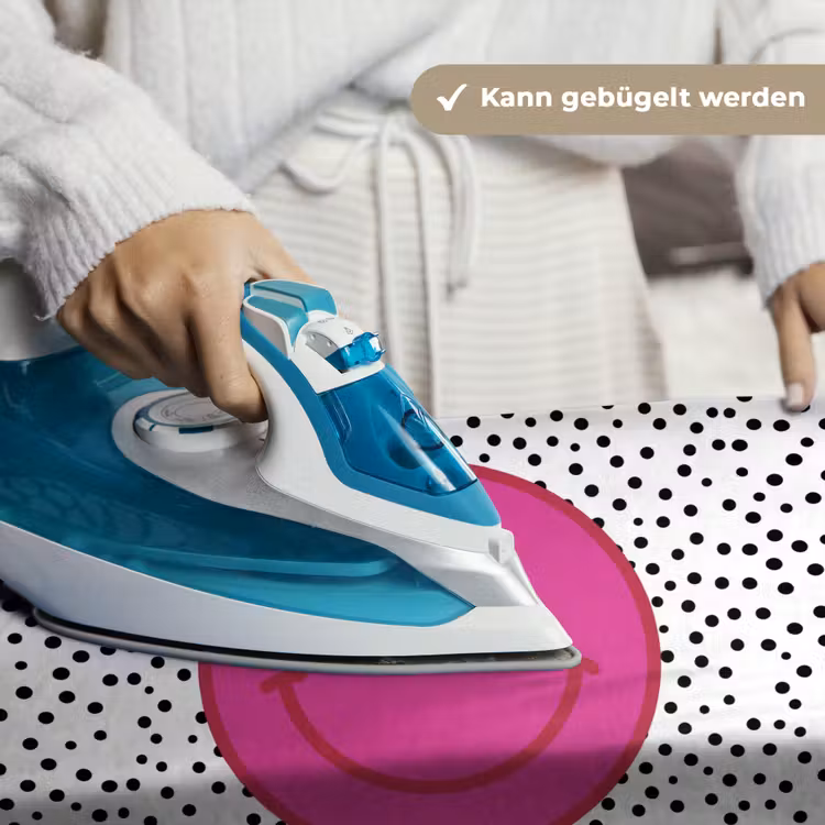 Smiley - Roze - Stippen Wandkleed katoen klein -tsfeer9_DE