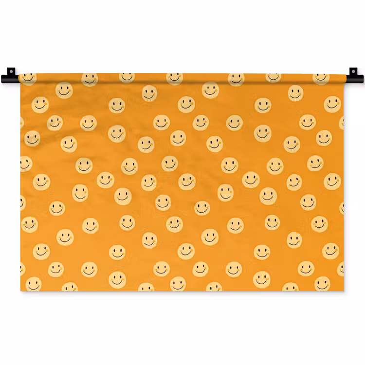 Smileys - Retro - Heel Wandkleed katoen klein 269 -zz3d