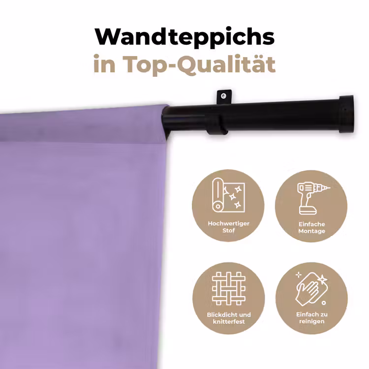 Soft - Lavender - Paars Wandkleed katoen klein 269 -tsfeer2_DE