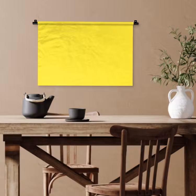 Soft - Custard - Geel Wandkleed katoen klein 269 -sfeer6