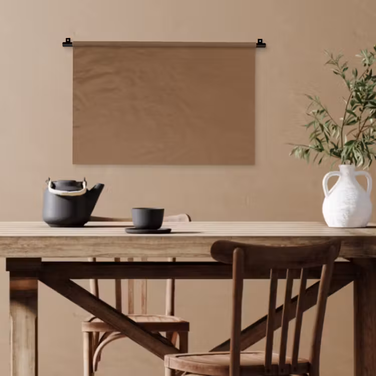 Soft - Walnut - Bruin Wandkleed katoen klein 269 -sfeer6