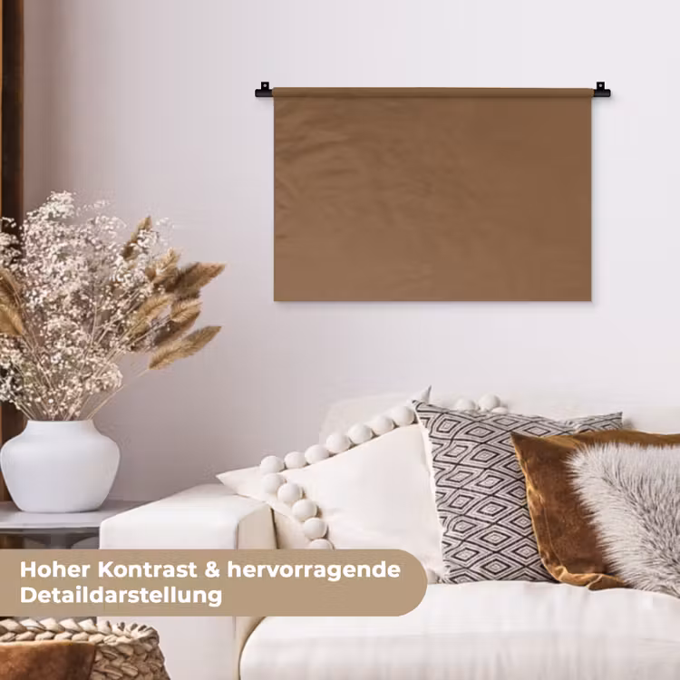 Soft - Walnut - Bruin Wandkleed katoen klein 269 -tsfeer1_DE