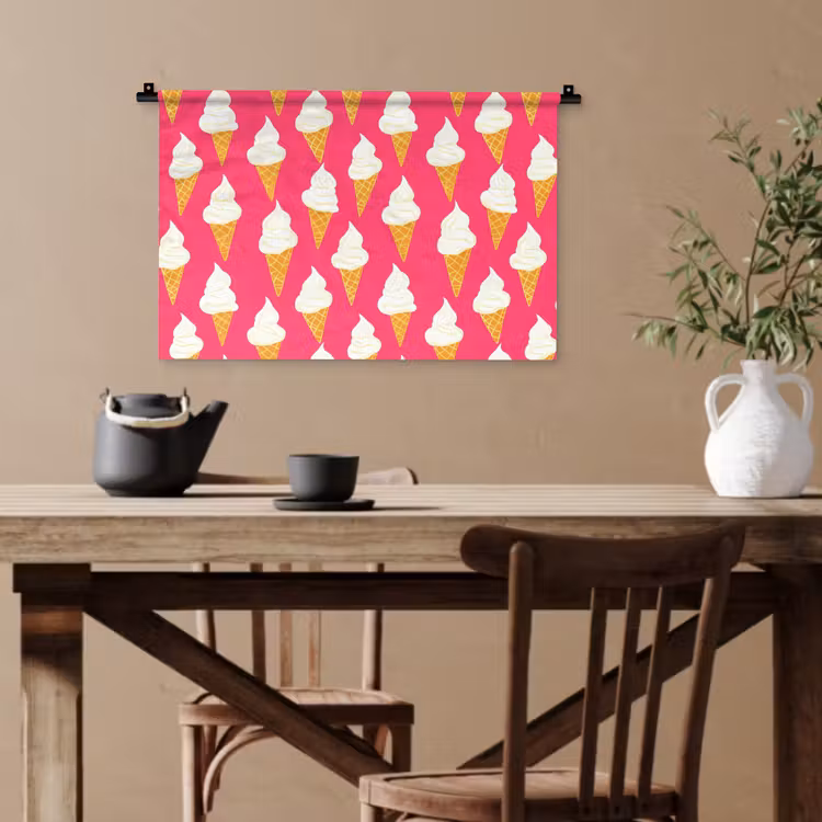 Softijs - Horentje - Roze Wandkleed katoen klein 269 -sfeer6