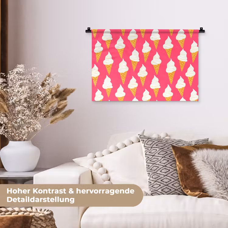 Softijs - Horentje - Roze Wandkleed katoen klein 269 -tsfeer1_DE