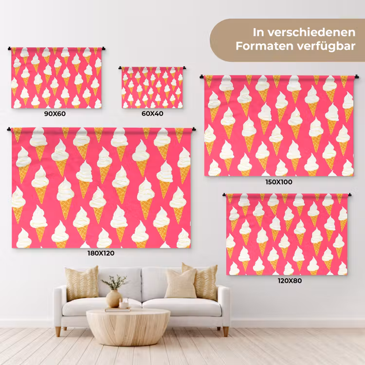 Softijs - Horentje - Roze Wandkleed katoen klein 269 -tsfeer8_DE
