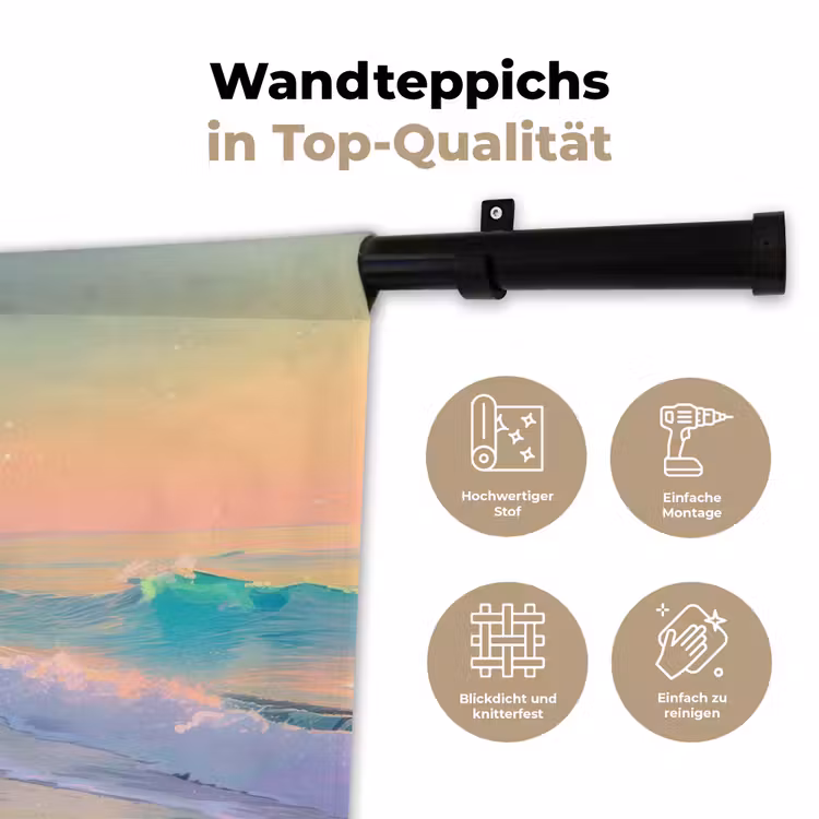 Zomerlicht - Strand - Fonkelende accenten Wandkleed katoen klein -tsfeer2_DE
