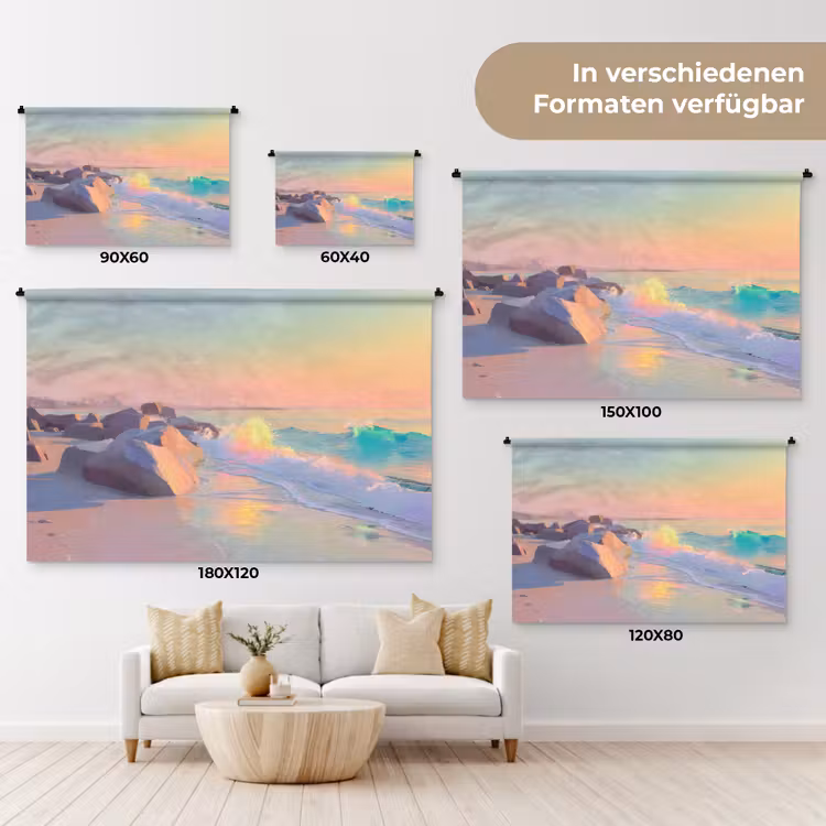 Zomerlicht - Strand - Fonkelende accenten Wandkleed katoen klein -tsfeer8_DE