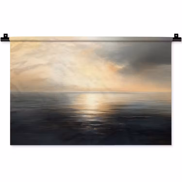 Zon - Horizon - Zee Wandkleed katoen klein -zz3d