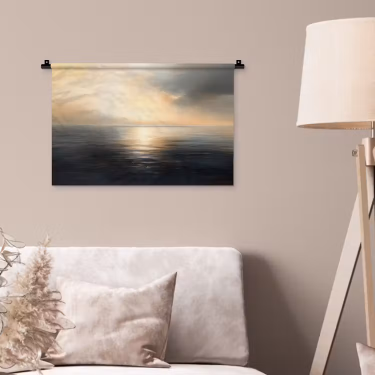 Zon - Horizon - Zee Wandkleed katoen klein -sfeer4