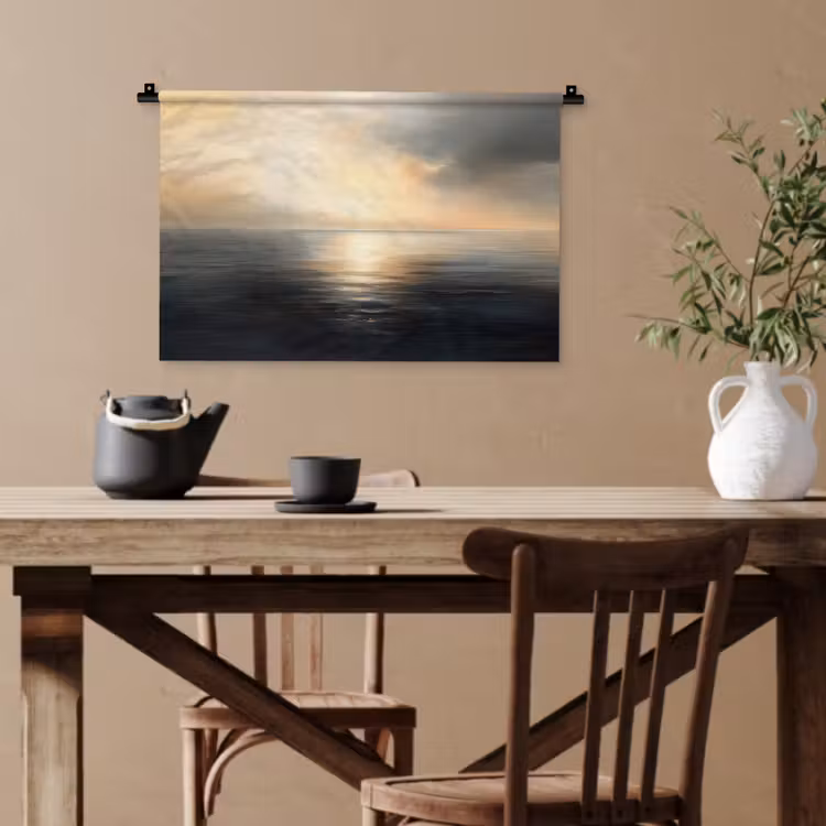 Zon - Horizon - Zee Wandkleed katoen klein -sfeer6