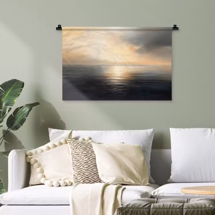 Zon - Horizon - Zee Wandkleed katoen klein -sfeer7