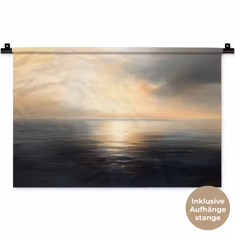 Zon - Horizon - Zee Wandkleed katoen klein -t3d_DE