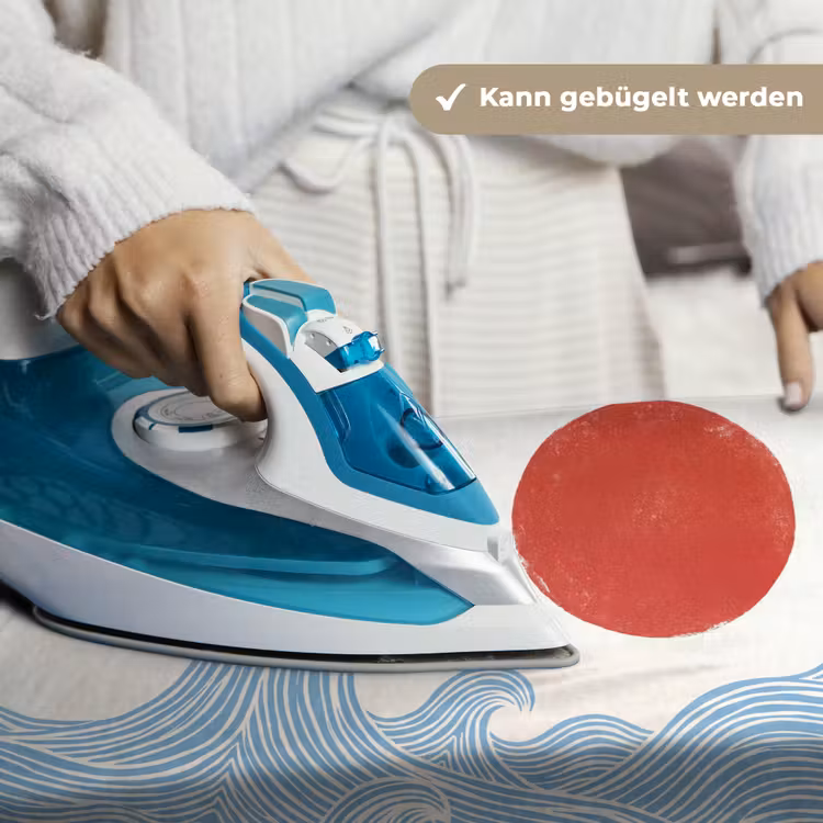 Zon - Golven - Oceaan - Abstract - Rood Wandkleed katoen klein -tsfeer9_DE