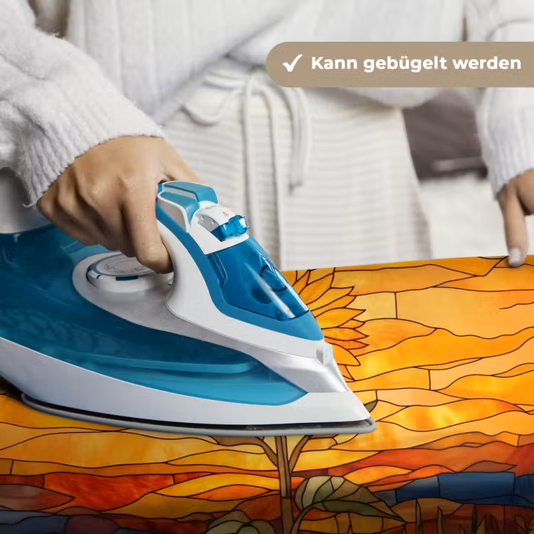 Zonnebloem - Mozaïek - Zonsondergang - Geel Wandkleed katoen klein -tsfeer9_DE