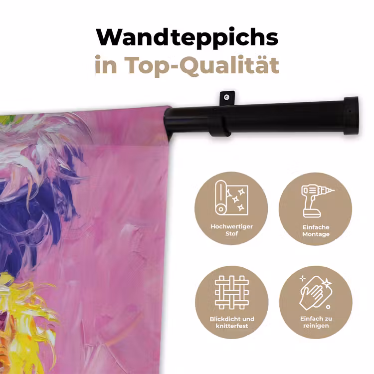 Zonnebril - Vrouw - Jas - Veren Wandkleed katoen klein -tsfeer2_DE