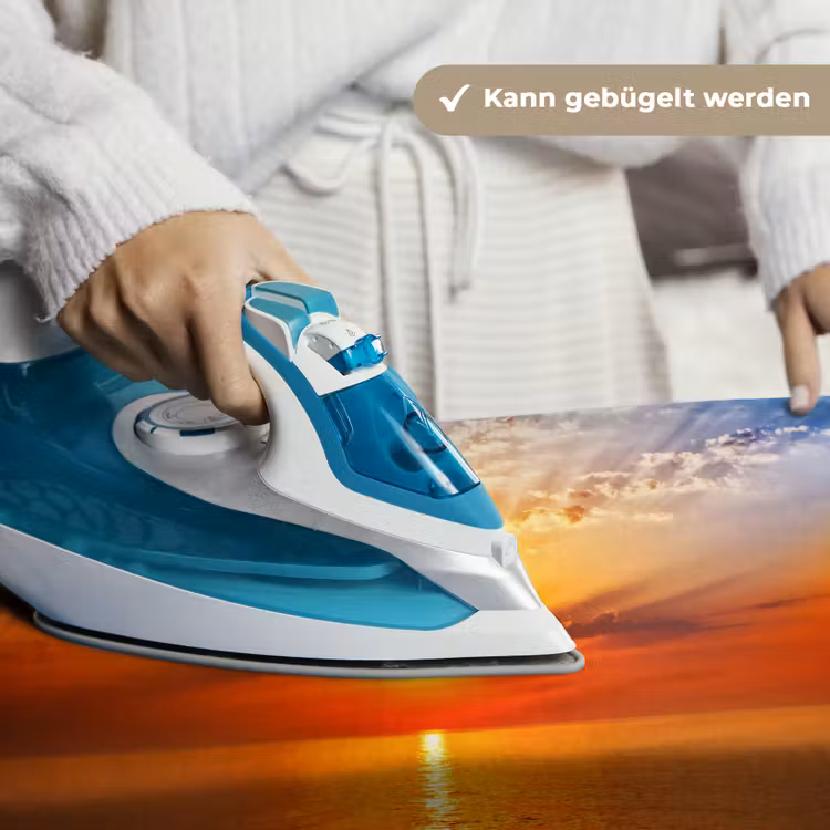 Zonsondergang - Zee - Lucht - Oranje - Horizon - Water Wandkleed katoen klein -tsfeer9_DE