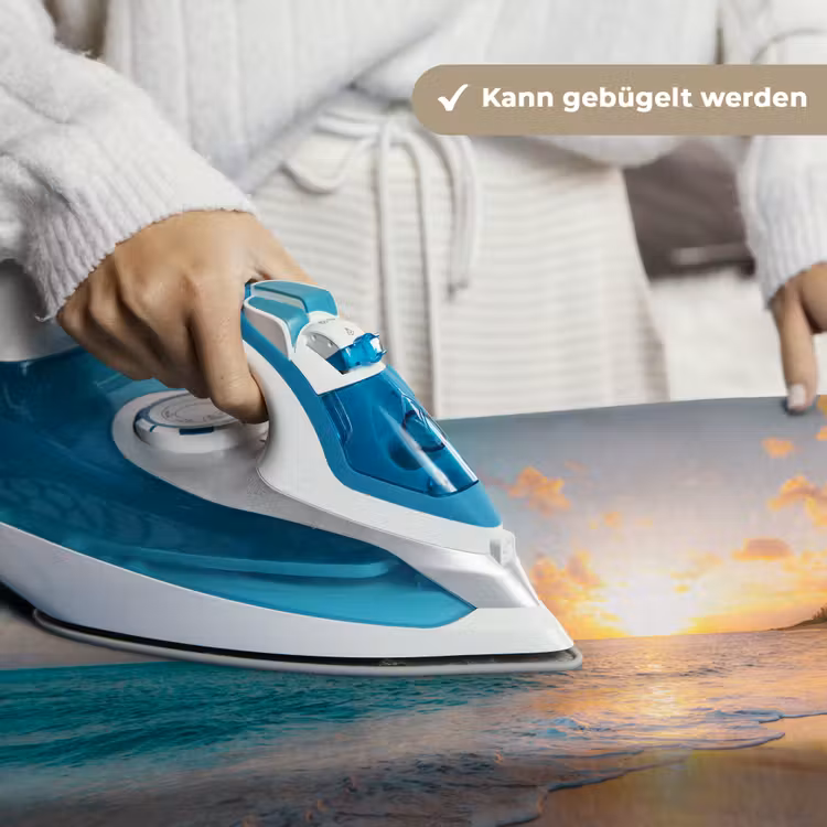 Zonsondergang - Strand - Zee - Zomer - Blauw Wandkleed katoen klein -tsfeer9_DE