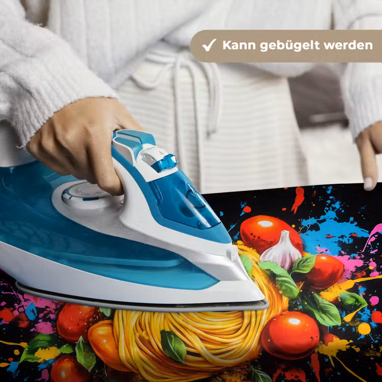 Spaghetti - Graffiti - Verf - Kleurrijk - Eten - Modern Wandkleed katoen klein -tsfeer9_DE