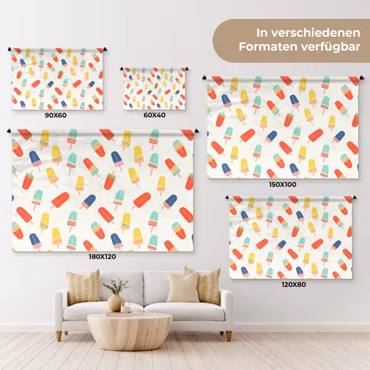 IJsjes - Speels - Kleurrijk Wandkleed katoen klein 269 -tsfeer8_DE