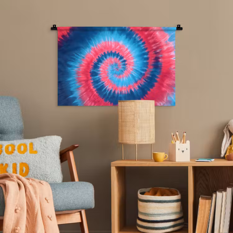 Spiraal - Roze - Draaiend Wandkleed katoen klein -wsfeer4_kind
