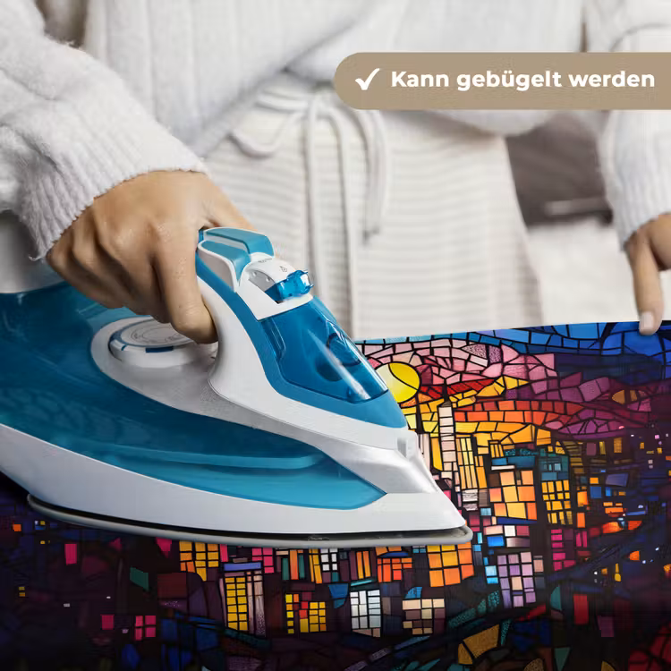 Stad - Maan - Mozaïek - Kleurrijk Wandkleed katoen klein -tsfeer9_DE