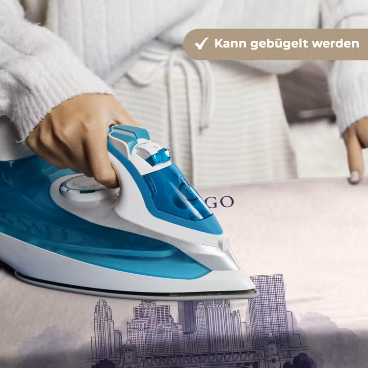 Stad - Skyline - Architectuur - Lijntekening - Blauw Wandkleed katoen klein -tsfeer9_DE