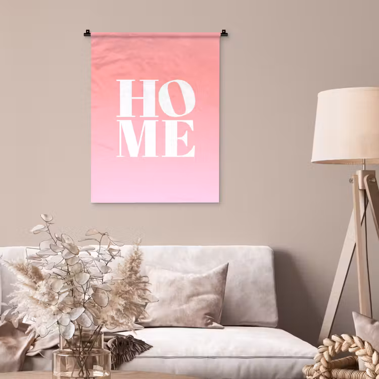 Home - Letters - Groot - Roze Wandkleed katoen klein -sfeer4