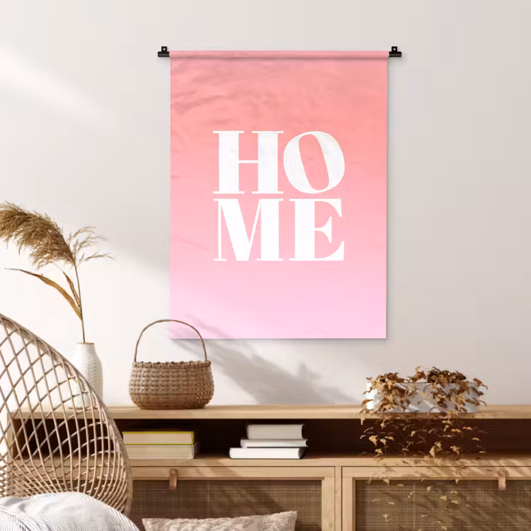 Home - Letters - Groot - Roze Wandkleed katoen klein -sfeer5