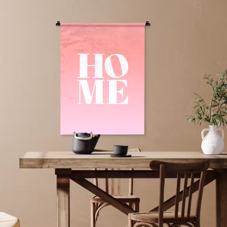 Home - Letters - Groot - Roze Wandkleed katoen klein -sfeer6