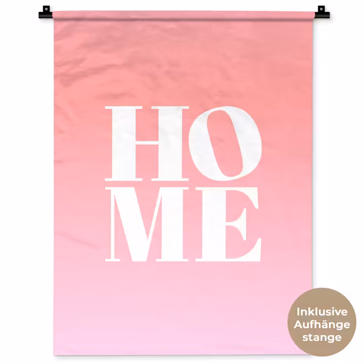 Home - Letters - Groot - Roze Wandkleed katoen klein -t3d_DE